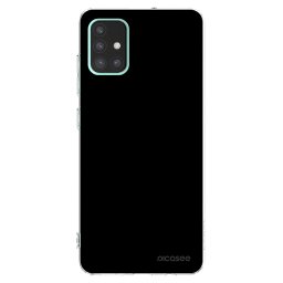 Átlátszó szilikon tok az alábbi mobiltelefonokra Samsung Galaxy A51 A515F - Black Bliss