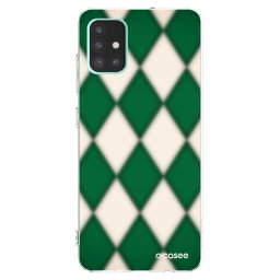 Átlátszó szilikon tok az alábbi mobiltelefonokra Samsung Galaxy A51 A515F - Emerald Diamond