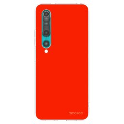 Átlátszó szilikon tok az alábbi mobiltelefonokra Xiaomi Mi 10 - Maranello Red
