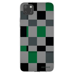 Átlátszó szilikon tok az alábbi mobiltelefonokra Huawei Y5P - Block Grid