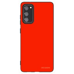 Fekete szilikon tok az alábbi mobiltelefonokra Samsung Galaxy S20 FE - Maranello Red