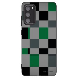 Fekete szilikon tok az alábbi mobiltelefonokra Samsung Galaxy S20 FE - Block Grid