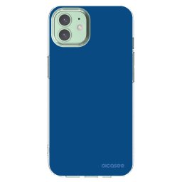 Átlátszó szilikon tok az alábbi mobiltelefonokra Apple iPhone 12 - Navy Blue