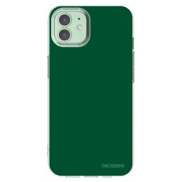 Átlátszó szilikon tok az alábbi mobiltelefonokra Apple iPhone 12 - Green Gleam