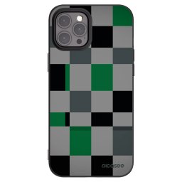 Fekete szilikon tok az alábbi mobiltelefonokra Apple iPhone 12 Pro Max - Block Grid