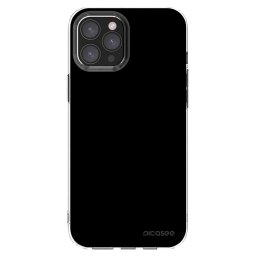 Átlátszó szilikon tok az alábbi mobiltelefonokra Apple iPhone 12 Pro Max - Black Bliss