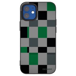 Fekete szilikon tok az alábbi mobiltelefonokra Apple iPhone 12 mini - Block Grid