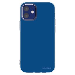 Átlátszó szilikon tok az alábbi mobiltelefonokra Apple iPhone 12 mini - Navy Blue