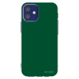 Átlátszó szilikon tok az alábbi mobiltelefonokra Apple iPhone 12 mini - Green Gleam