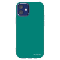 Átlátszó szilikon tok az alábbi mobiltelefonokra Apple iPhone 12 mini - Emerald Mist
