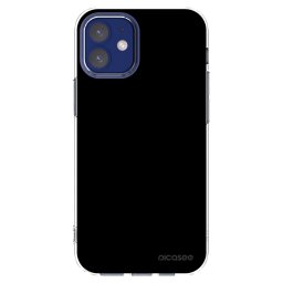 Átlátszó szilikon tok az alábbi mobiltelefonokra Apple iPhone 12 mini - Black Bliss