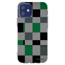 Átlátszó szilikon tok az alábbi mobiltelefonokra Apple iPhone 12 mini - Block Grid
