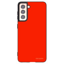 Fekete szilikon tok az alábbi mobiltelefonokra Samsung Galaxy S21 5G G991B - Maranello Red