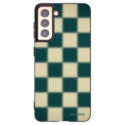Fekete szilikon tok az alábbi mobiltelefonokra Samsung Galaxy S21 5G G991B - Shadow Chess