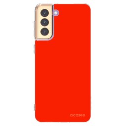 Átlátszó szilikon tok az alábbi mobiltelefonokra Samsung Galaxy S21+ 5G G996F - Maranello Red