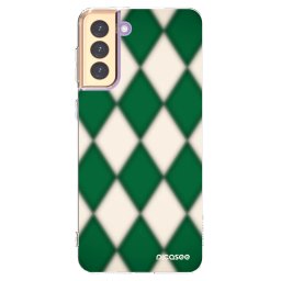 Átlátszó szilikon tok az alábbi mobiltelefonokra Samsung Galaxy S21+ 5G G996F - Emerald Diamond
