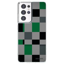 Átlátszó szilikon tok az alábbi mobiltelefonokra Samsung Galaxy S21 Ultra 5G G998B - Block Grid