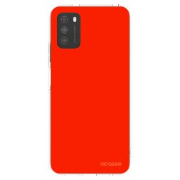 Átlátszó szilikon tok az alábbi mobiltelefonokra Xiaomi Poco M3 - Maranello Red