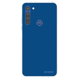 Átlátszó szilikon tok az alábbi mobiltelefonokra Motorola Moto G8 - Navy Blue