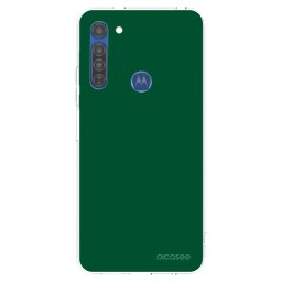 Átlátszó szilikon tok az alábbi mobiltelefonokra Motorola Moto G8 - Green Gleam
