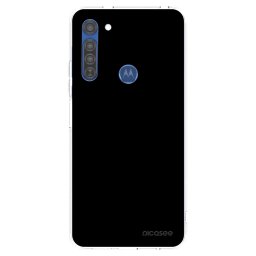 Átlátszó szilikon tok az alábbi mobiltelefonokra Motorola Moto G8 - Black Bliss