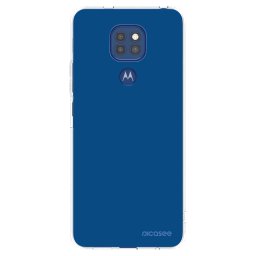 Átlátszó szilikon tok az alábbi mobiltelefonokra Motorola Moto G9 Play - Navy Blue