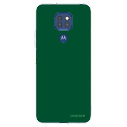 Átlátszó szilikon tok az alábbi mobiltelefonokra Motorola Moto G9 Play - Green Gleam