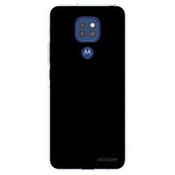 Átlátszó szilikon tok az alábbi mobiltelefonokra Motorola Moto G9 Play - Black Bliss
