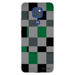 Átlátszó szilikon tok az alábbi mobiltelefonokra Motorola Moto G9 Play - Block Grid