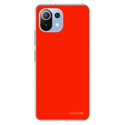 Átlátszó szilikon tok az alábbi mobiltelefonokra Xiaomi Mi 11 Lite - Maranello Red