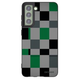 Fekete szilikon tok az alábbi mobiltelefonokra Samsung Galaxy S21 FE 5G - Block Grid