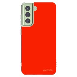 Átlátszó szilikon tok az alábbi mobiltelefonokra Samsung Galaxy S21 FE 5G - Maranello Red
