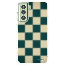 Átlátszó szilikon tok az alábbi mobiltelefonokra Samsung Galaxy S21 FE 5G - Shadow Chess