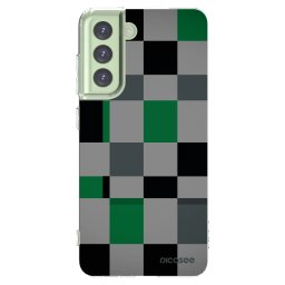 Átlátszó szilikon tok az alábbi mobiltelefonokra Samsung Galaxy S21 FE 5G - Block Grid