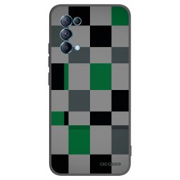 Fekete szilikon tok az alábbi mobiltelefonokra OPPO Reno 5 5G - Block Grid
