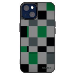 Fekete szilikon tok az alábbi mobiltelefonokra Apple iPhone 14 - Block Grid