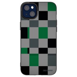 Fekete szilikon tok az alábbi mobiltelefonokra Apple iPhone 14 Plus - Block Grid