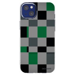 Átlátszó szilikon tok az alábbi mobiltelefonokra Apple iPhone 14 Plus - Block Grid