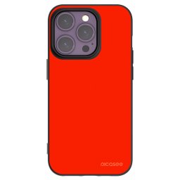 Fekete szilikon tok az alábbi mobiltelefonokra Apple iPhone 14 Pro - Maranello Red
