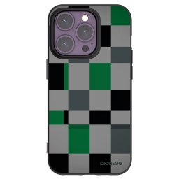Fekete szilikon tok az alábbi mobiltelefonokra Apple iPhone 14 Pro - Block Grid