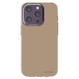 Átlátszó szilikon tok az alábbi mobiltelefonokra Apple iPhone 14 Pro - Soft Sand