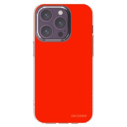 Átlátszó szilikon tok az alábbi mobiltelefonokra Apple iPhone 14 Pro - Maranello Red