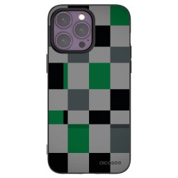 Fekete szilikon tok az alábbi mobiltelefonokra Apple iPhone 14 Pro Max - Block Grid