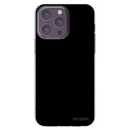 Átlátszó szilikon tok az alábbi mobiltelefonokra Apple iPhone 14 Pro Max - Black Bliss