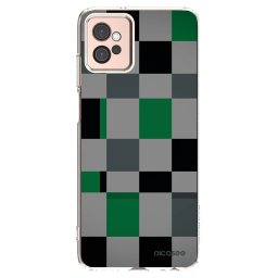 Átlátszó szilikon tok az alábbi mobiltelefonokra Motorola Moto G32 - Block Grid