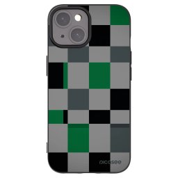 Fekete szilikon tok az alábbi mobiltelefonokra Apple iPhone 15 - Block Grid