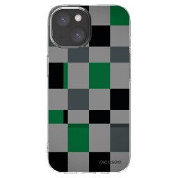 Átlátszó szilikon tok az alábbi mobiltelefonokra Apple iPhone 15 - Block Grid
