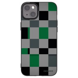 Fekete szilikon tok az alábbi mobiltelefonokra Apple iPhone 15 Plus - Block Grid