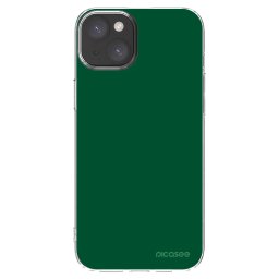 Átlátszó szilikon tok az alábbi mobiltelefonokra Apple iPhone 15 Plus - Green Gleam