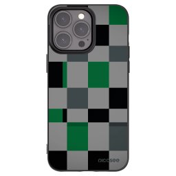 Fekete szilikon tok az alábbi mobiltelefonokra Apple iPhone 15 Pro Max - Block Grid